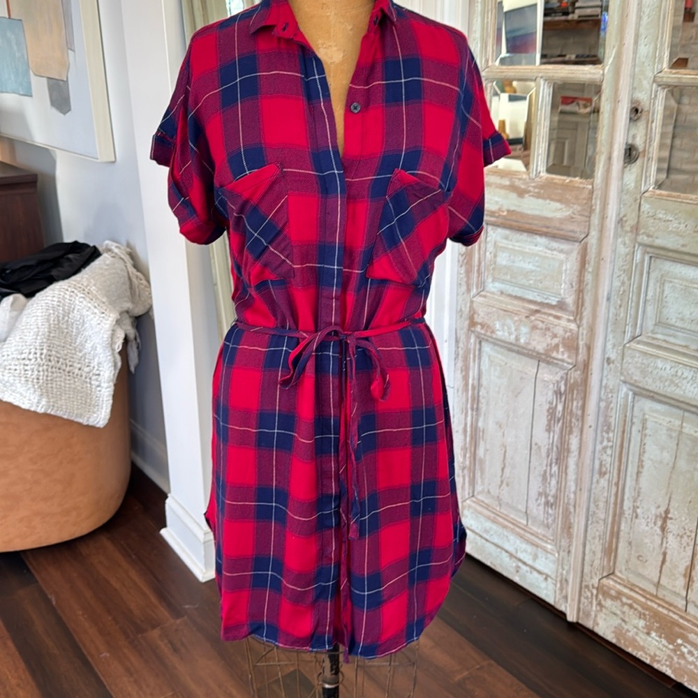 Rails flannel plaid dress size extra small